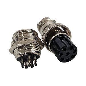 Conector Mike LS-3007 - 3014 8 Vias Macho / Fêmea