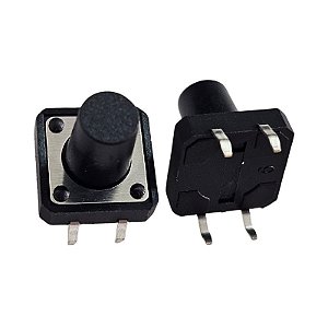 Chave Tactil KFC-A06 12x12x12 4 Terminais 180º Preta