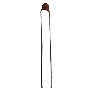 Capacitor Cerâmico 100pF x 50V = 101 Marron/Azul