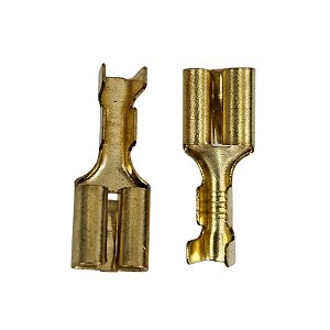 Terminal Faston Fêmea DJ-623-A6,3A-C Para Bateria 12V 7A Sem Isolação