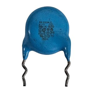 Capacitor Cerâmico 2K2 x 250V KX222M Azul