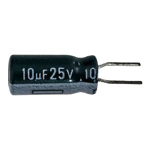 Capacitor Eletrolítico 10uF x 25V RD 85º Ssl