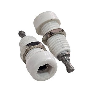 Borne 257 Branco Para Pino Banana 4MM