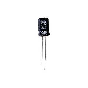 Capacitor Eletrolítico 220uF x 25V RD 105º Secon