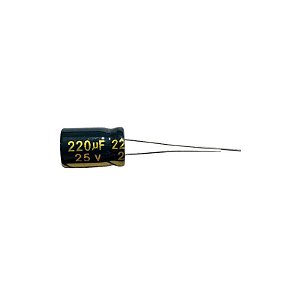 Capacitor Eletrolítico 220uF x 25V RD 105º CD288 8DX12A Fencon