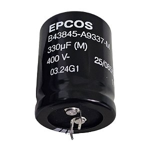 Capacitor Eletrolítico 330uF x 400V 85º Snapin Epcos B43845-A9337-M
