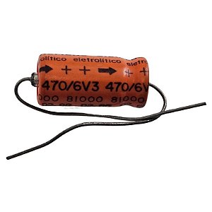 Capacitor Eletrolítico 470uF x 6,3V Axial 81000 Siemens