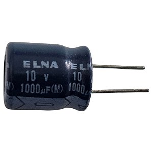 Capacitor Eletrolítico 1000uF x 10V RD 85º Elna
