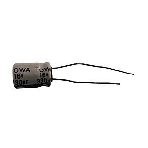 Capacitor Eletrolítico 330uF x 16V RD 85º Towa