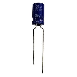 Capacitor Eletrolítico 100uF x 16V RD 85º Sg
