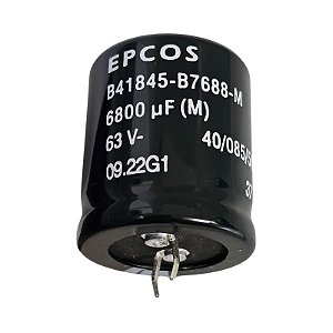 Capacitor Eletrolítico 6800uF x 63V RD 85º Snapin 30DX35A B41845-B7688-M Epcos
