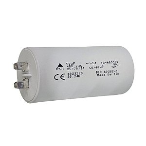 Capacitor Polipropileno 50uF x 450Vac 50/60Hz Plástico Faston Epcos