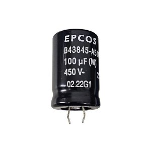 Capacitor Eletrolítico 100uF x 450V RD 85º Snapin Epcos
