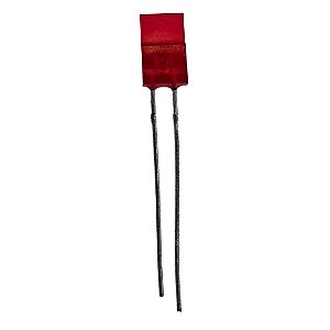 Led 5MM Vermelho Retangular Difuso