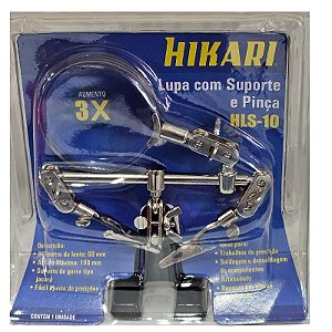 Lupa com Suporte e Pinça HLS-10 Hikari 21B007
