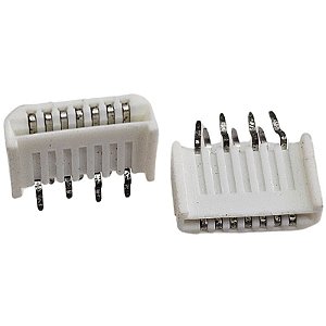 Conector Jst Macho Para Pci 7 Vias 180º Branco