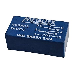 Relé RD2RC3 24Vcc Metaltex 8 Terminais