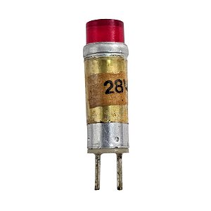 Lâmpada Encapsulada 28V Redonda Vermelha