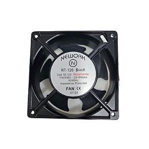 Cooler 12x12x38MM Biv 115/230V 23/19W Com Rolamento 4 Fios RT-120 53.102