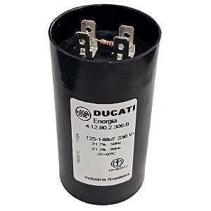 Capacitor de Partida 125-149uF x 330V 50/60Hz Ducati 4.12.80.2.306.B