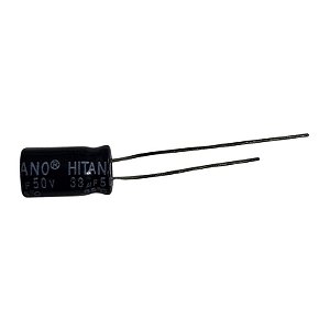 Capacitor Eletrolítico 33uF x 50V 85° Hitano