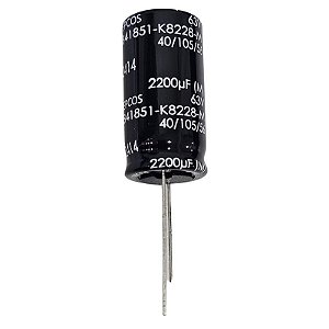 Capacitor Eletrolítico 2200uF x 63V RD 105º 18DX35A B41851-K8228-M Epcos