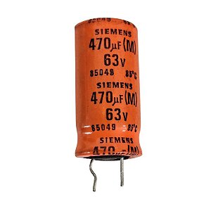 Capacitor Eletrolítico 470uf x 63V RD 85° Pre Cortado 85049 Siemens