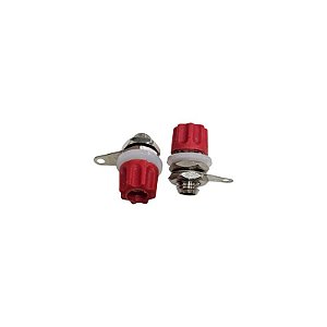 Borne 158 Vermelho Para Pino Banana 4mm