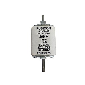 Fusível 200A 500V 120kA NH-01 gL/gG Retardado IEC60269 Fusicon FR1311-200