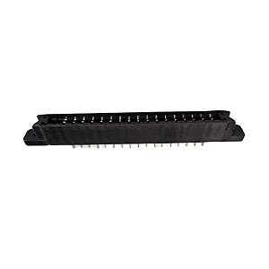 Conector Euro 17 Vias 180° Preto
