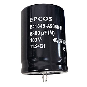 Capacitor Eletrolítico 6800uF x 100V RD 85º Snapin B41845-A9688-M Epcos