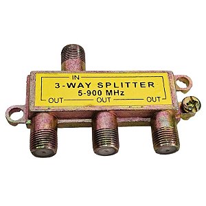 Conector Divisor de Sinal Para Antena 3-Way Splitter 5-900Mhz