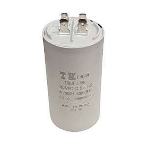 Capacitor Polipropileno 120uF x 250Vac 50/60Hz Plástico Faston CBB60 TK