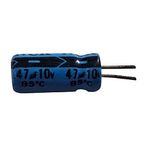 Capacitor Eletrolítico 47uF x 10V RD 85° Nck