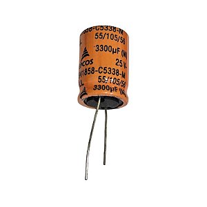 Capacitor Eletrolítico 3300uF x 25V RD 105° B41858-C5338-M Epcos