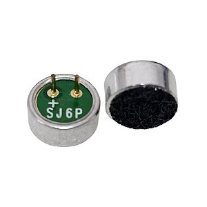 Microfone Eletreto SJ6P 2 Terminais