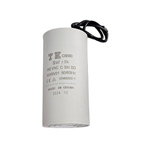 Capacitor Polipropileno 50uF x 440Vac 50/60Hz Fio CBB60 TK