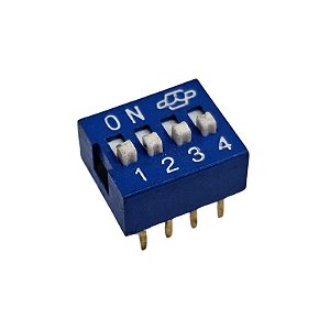 Chave Dip Switch KF-1001 4 Contatos 180º