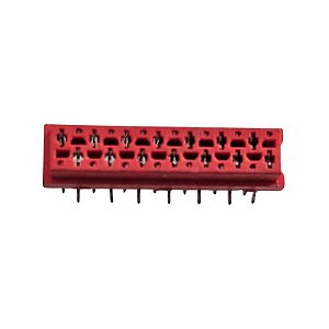 Conector 14 Vias Femea Vermelho