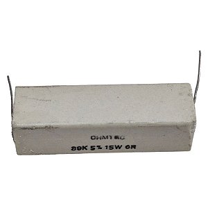 Resistor 39K 15W 5% Porcelana Branca