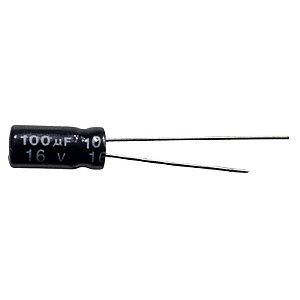 Capacitor Eletrolítico 100uF x 16V RD 105º Jwco
