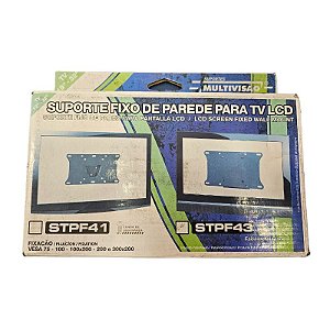 Suporte Fixo de Parede Para Tv Lcd STPF43 Preto 19"-32'' Multivisão