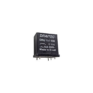 Relé DRU 101 006 6Vcc 10A 250V Draitec