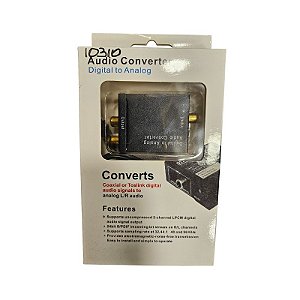 Conversor de Áudio Óptico Para Rca+P2