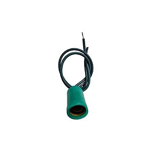Soquete Para Lâmpada Rosca E10 Com Rabicho Verde