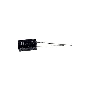 Capacitor Eletrolítico 330uF x 25V RD 105º Topmay