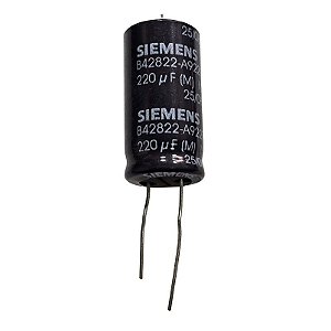 Capacitor Eletrolítico 220uF x 100V 85° B42822-A9227-M Bipolar Siemens
