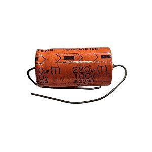 Capacitor Eletrolítico 220uF x 100V 85° Axial 82000 Siemens