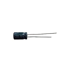 Capacitor Eletrolítico 220uF x 16V RD 105º  Jw