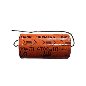 Capacitor Eletrolítico 4700uF x 16V Axial 82000 Siemens